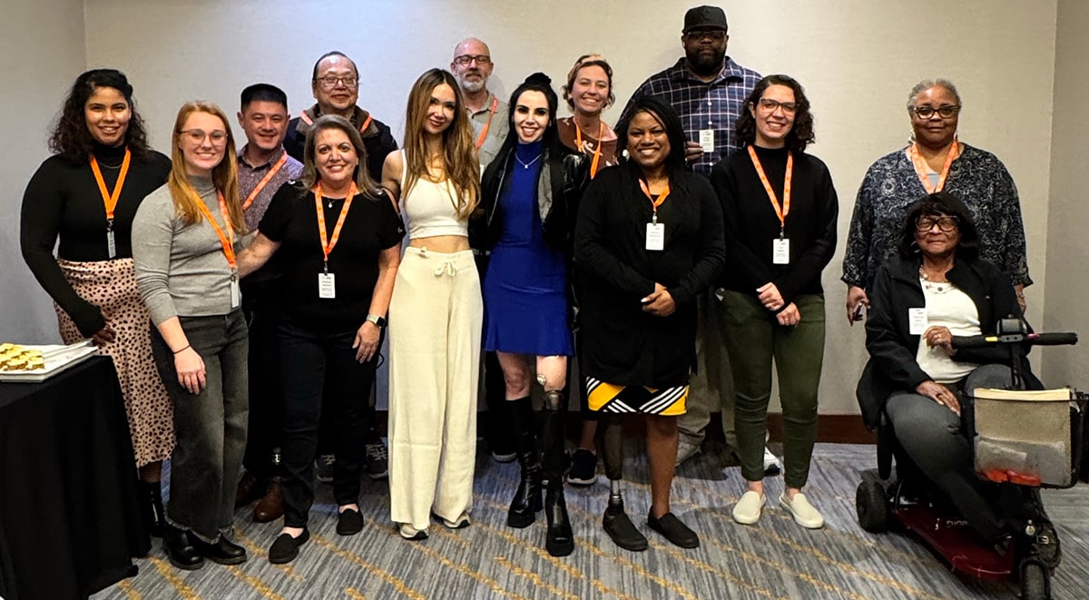 Group photo of people attending an Amputee Coalition event.